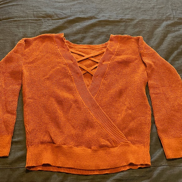 Rust open back sweater - Picture 3 of 4
